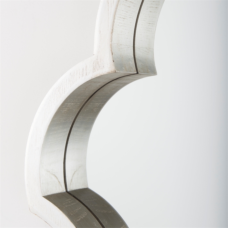 Pemberly Row Modern / Contemporary 23x34 White Wood Frame Mirror