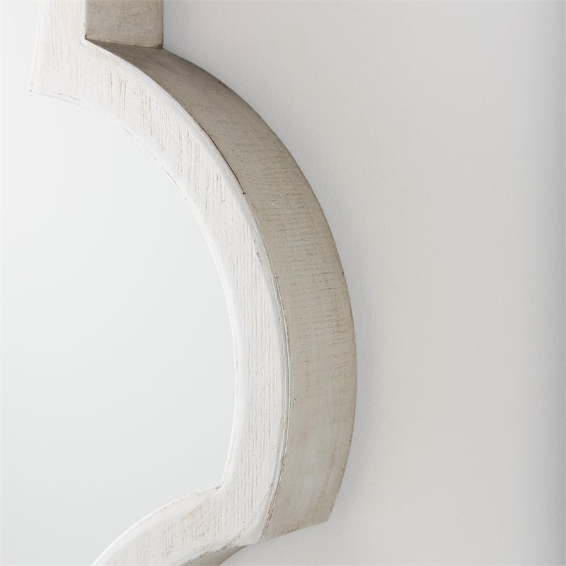 Pemberly Row Modern / Contemporary 23x34 White Wood Frame Mirror