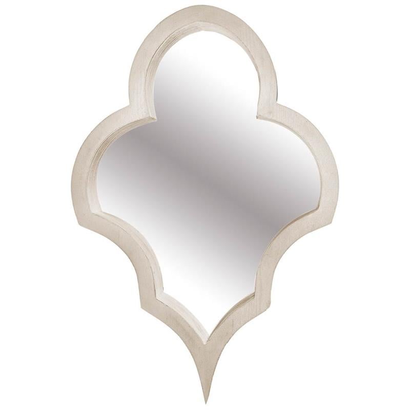 Pemberly Row Modern / Contemporary 23x34 White Wood Frame Mirror