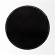 Pemberly Row Contemporary Black Metal Mirrored Base Round Tray