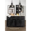 Pemberly Row Modern Farmhouse Metal Dome Pendant Light in Brown