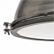 Pemberly Row Modern Farmhouse Metal Dome Pendant Light in Brown