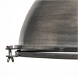 Pemberly Row Modern Farmhouse Metal Dome Pendant Light in Brown