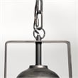 Pemberly Row Modern Farmhouse Metal Dome Pendant Light in Brown