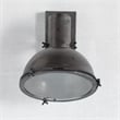 Pemberly Row Contemporary 10.3x12 Gray Metal Dome Shade Wall Sconce