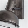 Pemberly Row Contemporary 10.3x12 Gray Metal Dome Shade Wall Sconce