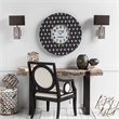 Pemberly Row 11x17 Black/White Pattered Base Ceramic Wall Sconce