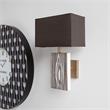 Pemberly Row 11x17 Black/White Pattered Base Ceramic Wall Sconce
