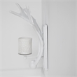 Pemberly Row Farmhouse 8x19.5 White Resin Antlers Wall Sconce