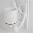 Pemberly Row Farmhouse 8x19.5 White Resin Antlers Wall Sconce