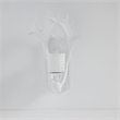 Pemberly Row Farmhouse 8x19.5 White Resin Antlers Wall Sconce
