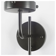 Pemberly Row 8x20 Gray Metal Cylindrical Glass Shade Wall Sconce