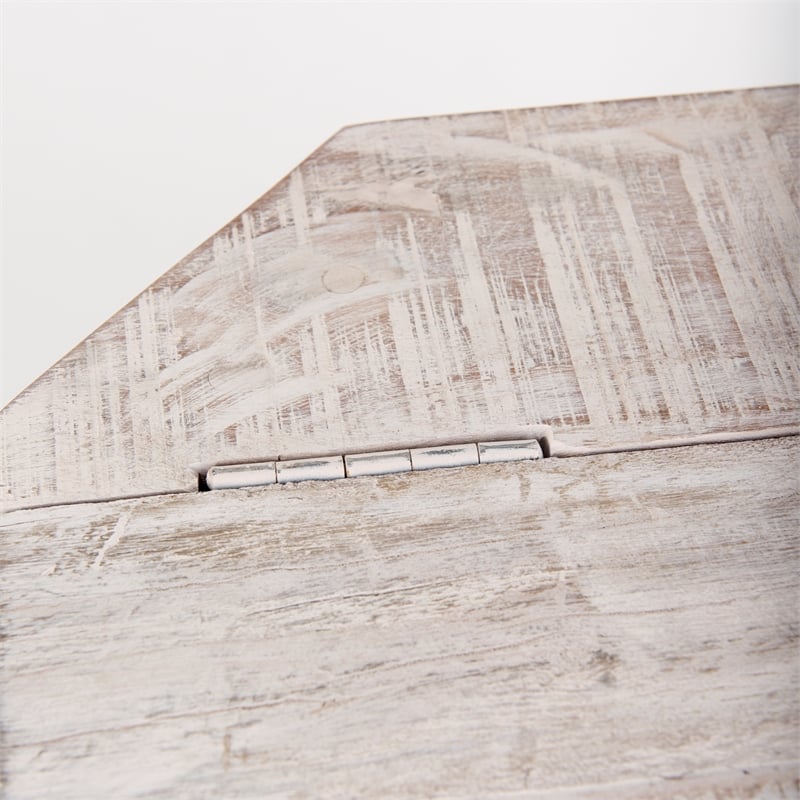 Pemberly Row 23Lx21Wx20H Octagonal Light Brown Solid Wood Side/End Table