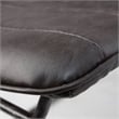 Pemberly Row Black Faux-Leather Black Metal Dining Chair (Set of 2)