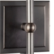Pemberly Row 9x16 White Fabric Shade Brown Metal Base Wall Sconce