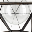 Pemberly Row Contemporary 18x18 Black Metal Triangular Orb Pendant Light