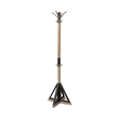 Pemberly Row 22x74.5 Black Metal and Light Brown Wood Coat Rack