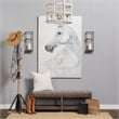 Pemberly Row 22x74.5 Black Metal and Light Brown Wood Coat Rack