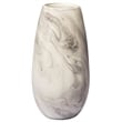 Pemberly Row Contemporary Tall White/Gray Abstract Pattern Ceramic Vase