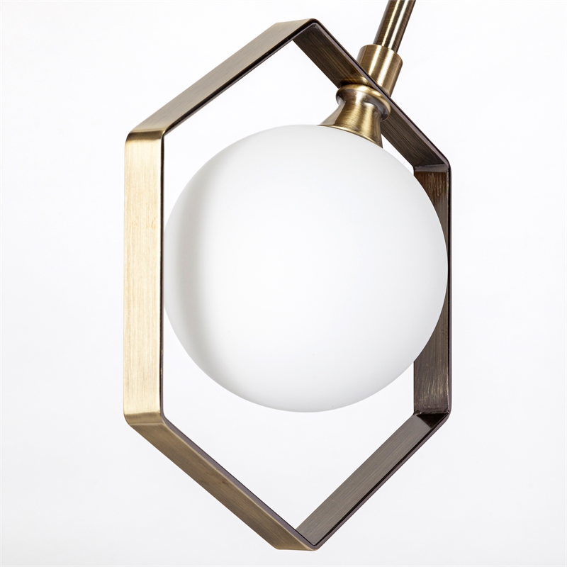 Pemberly Row Contemporary Brass tone Metal MultiArm 3 Light Chandelier