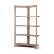 Pemberly Row 42Lx20Wx72H Light Brown Wood Four Shelf Shelving Unit