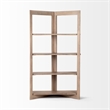 Pemberly Row 42Lx20Wx72H Light Brown Wood Four Shelf Shelving Unit