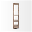 Pemberly Row 42Lx20Wx72H Light Brown Wood Four Shelf Shelving Unit