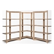 Pemberly Row 42Lx20Wx72H Light Brown Wood Four Shelf Shelving Unit