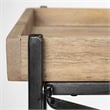 Pemberly Row 80Lx16Wx30H Brown Wood and Black Iron Console Table (Set of 2)