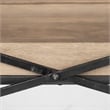 Pemberly Row 80Lx16Wx30H Brown Wood and Black Iron Console Table (Set of 2)