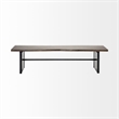 Pemberly Row 70x18 Live-Edge Wooden Medium Brown Dining Bench