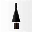 Pemberly Row 13x22 Black/Gold Metal Conical Shade Wall Sconce