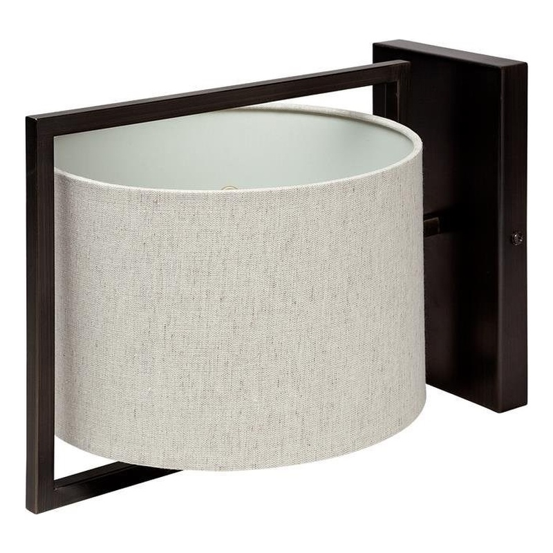 Pemberly Row 9x13 Black Toned Metal Cream Lampshade Wall Sconce