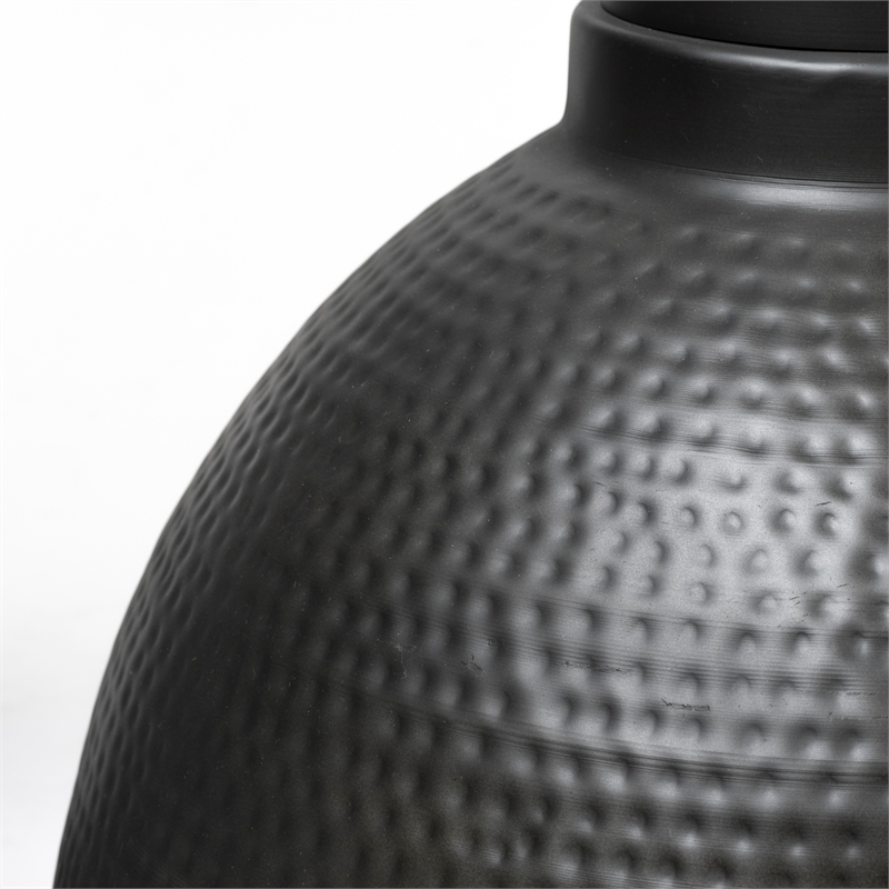Pemberly Row 19x22 Metallic Gray Hammered Detail Pendant Light