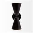 Pemberly Row 7.3x12.6 Black Metal with Gold Accent Double-Cone Wall Sconce