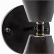 Pemberly Row 7.3x12.6 Black Metal with Gold Accent Double-Cone Wall Sconce