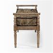Pemberly Row 57x27.3 Jute Patterned Top & Brown/Grey Wood Base Bench