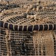 Pemberly Row Mid-Century Tan Jute Popcorn Stich Cylindrical Wool Pouf