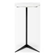 Pemberly Row 15x27 Round Top White Marble & Black Iron Base Table