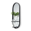 Pemberly Row Wall Mounted Mirror with Glass Bottle for Botanicals or Floral