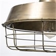 Pemberly Row Farmhouse 14x 14.5 Gold Toned Metal Cage Pendant Light