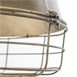 Pemberly Row Farmhouse 14x 14.5 Gold Toned Metal Cage Pendant Light