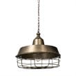 Pemberly Row Farmhouse 14x 14.5 Gold Toned Metal Cage Pendant Light
