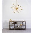 Pemberly Row Modern / Contemporary 20 Bulb Chandelier in Gold