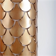 Pemberly Row 10.5x22 Gold Toned Metal Fish Scale Wall Sconce