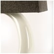 Pemberly Row 6x19 Brown Fabric Shade Cream Circular Base Wall Sconce