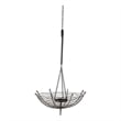 Pemberly Row Small Black Metal Umbrella Candle Holder Lantern