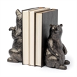 Pemberly Row Grizzly Bear Chrome Resin Weighted Bookends (Set of 2)