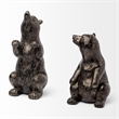 Pemberly Row Grizzly Bear Chrome Resin Weighted Bookends (Set of 2)