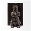 Pemberly Row Grizzly Bear Chrome Resin Weighted Bookends (Set of 2)
